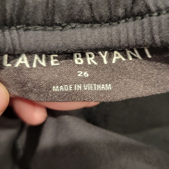 Lane bryant size 26 black drawstring pullon wide leg capri - Picture 4 of 6